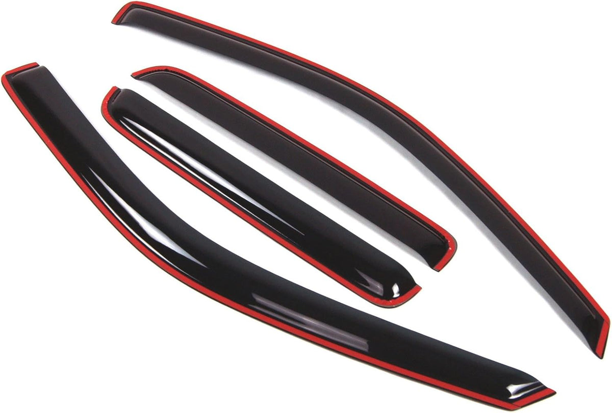 Dark Smoke 4 Pcs Set In-Channel Window Visor Rain Guard A6227