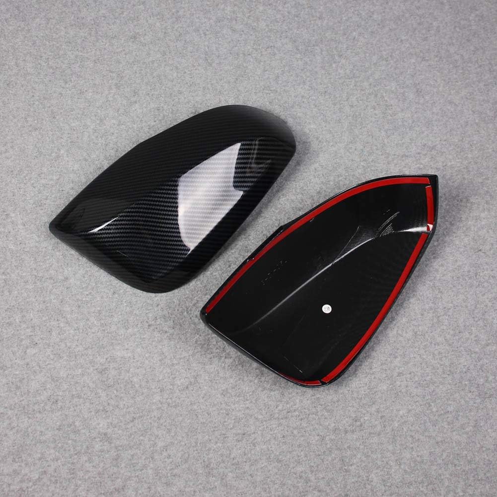 Rear View Mirror Guard Cover Trims ABS Carbon Fiber Pattern X8398