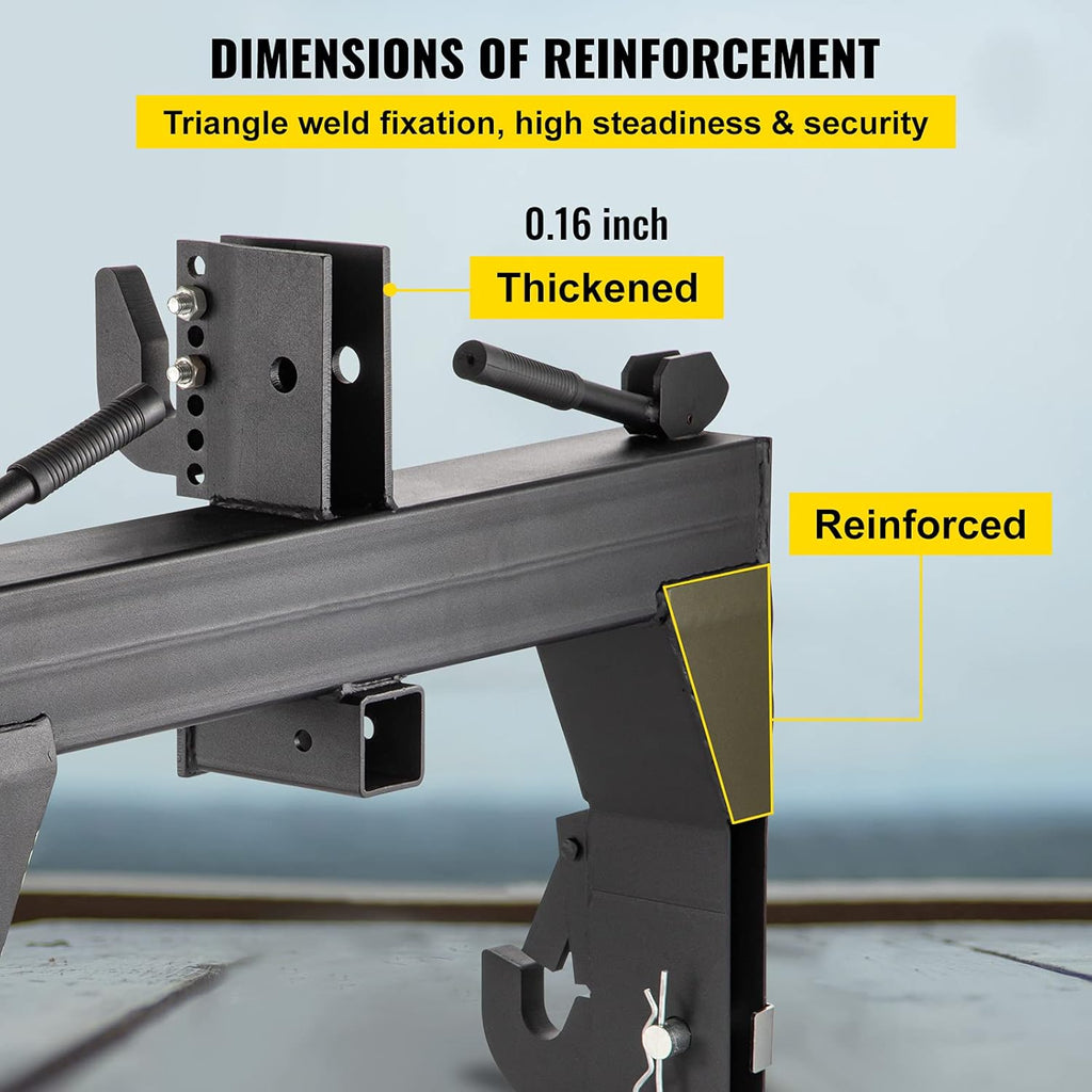 Black 3-Point Quick Hitch with 3000 LBS Lifting Capacity F453735