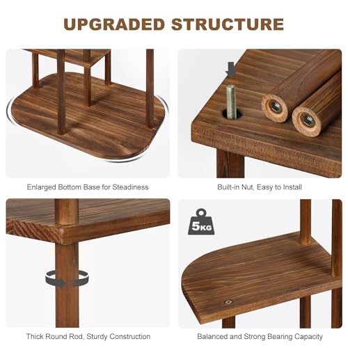 5 Tier Wood Plant Stand L836206