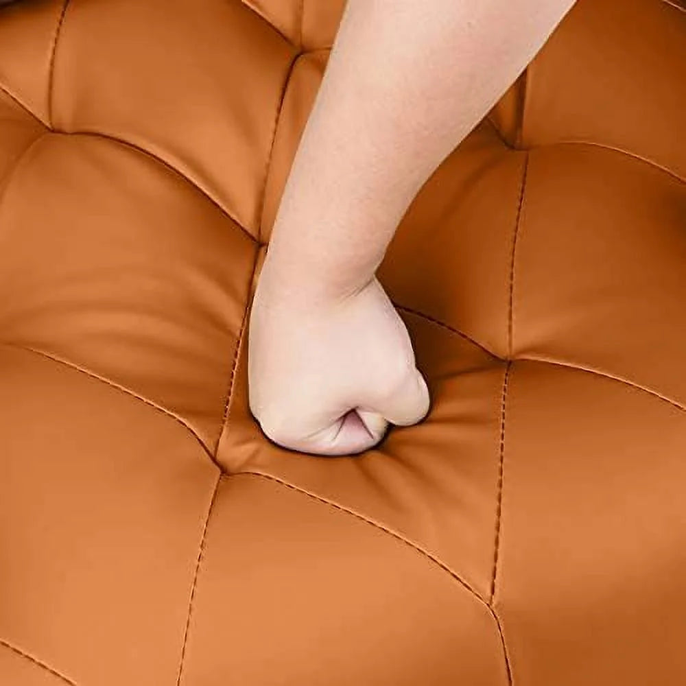 Faux Leather Tufted Accent Chair V407