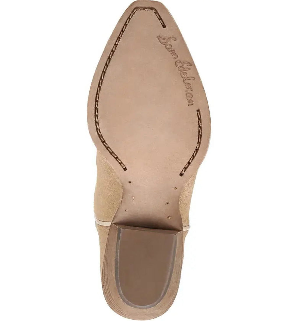 Sand Suede Pointed Toe Western Boots P537750