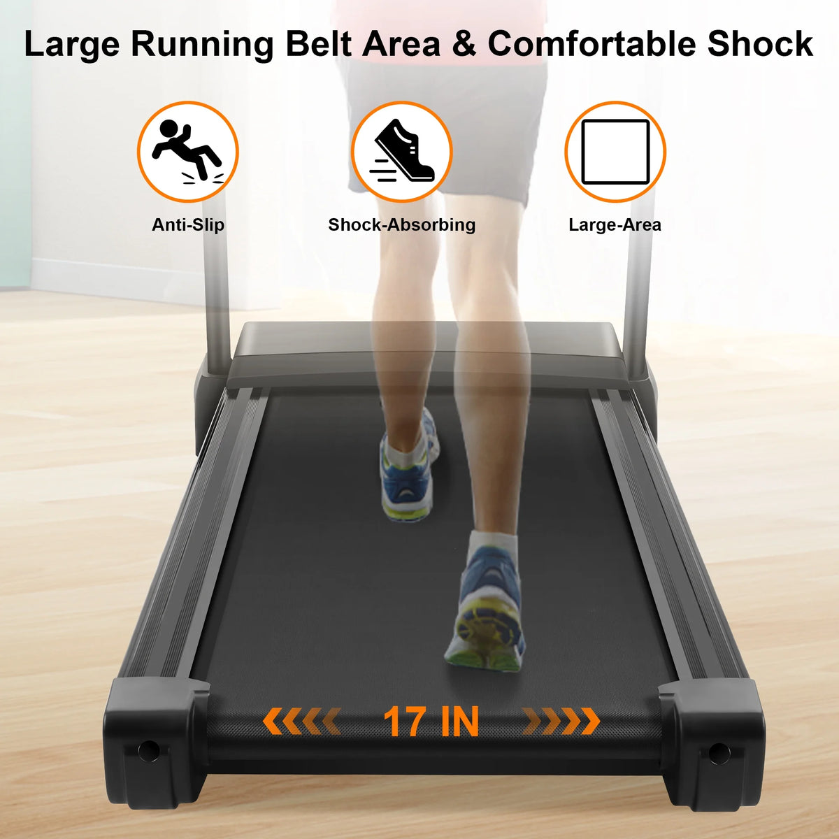 3.25 HP Folding Treadmill with 15 Level Auto Incline G209886