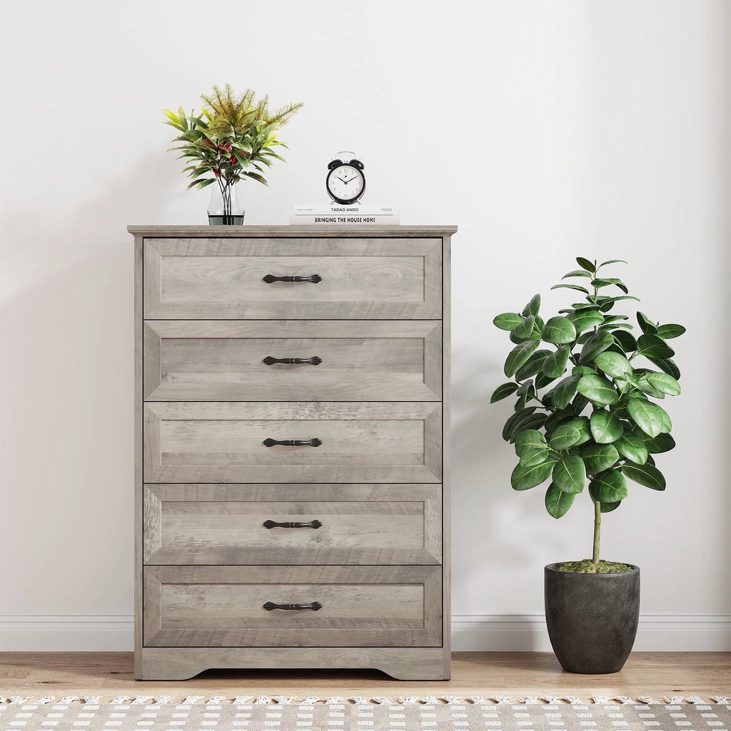 Grey 5 Drawer Dresser P473505