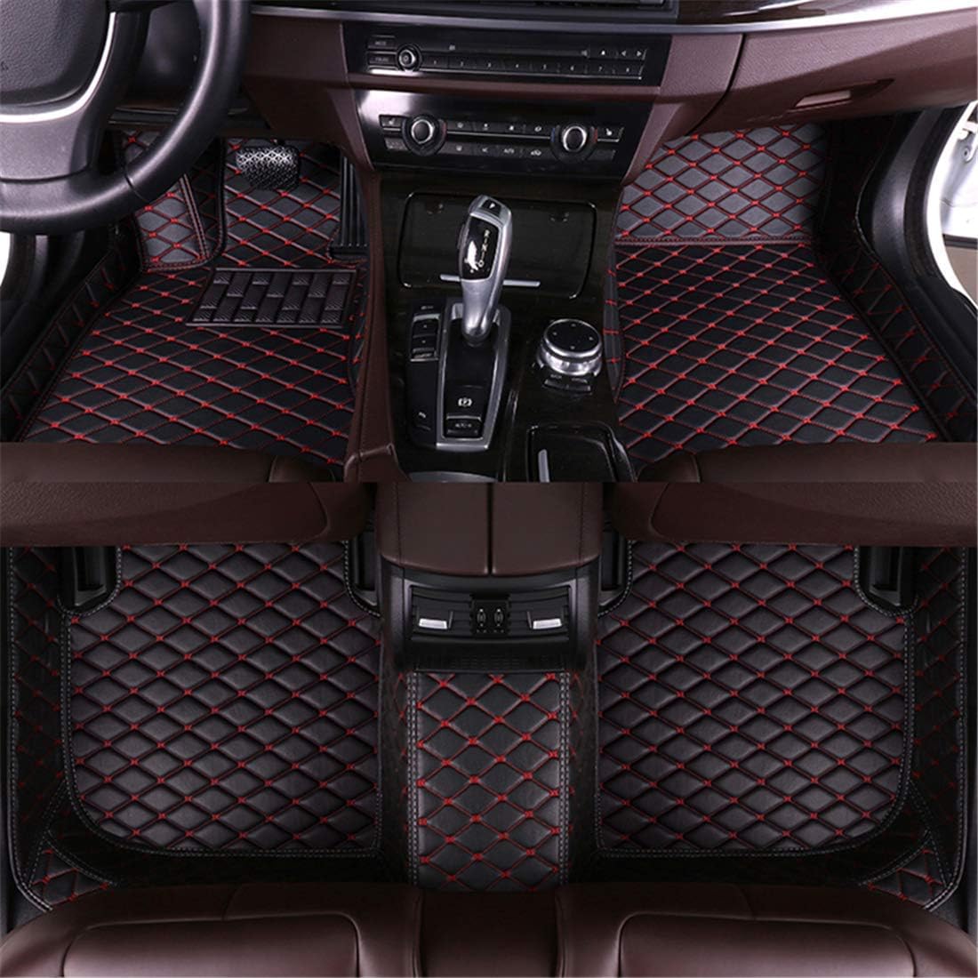 Black Leather Car Floor Mats N94486