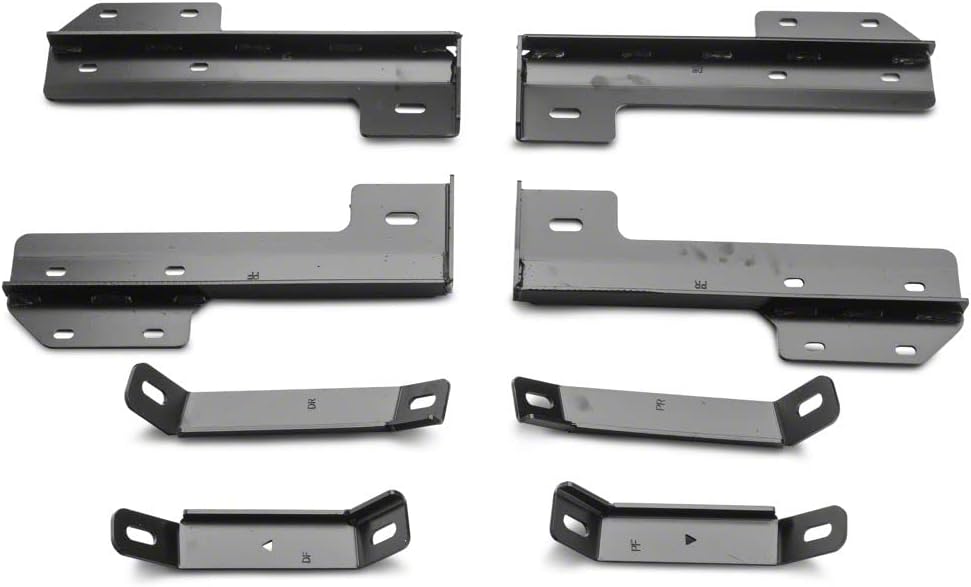 Black 4-Inch Oval Bent End Side Step Bars K849