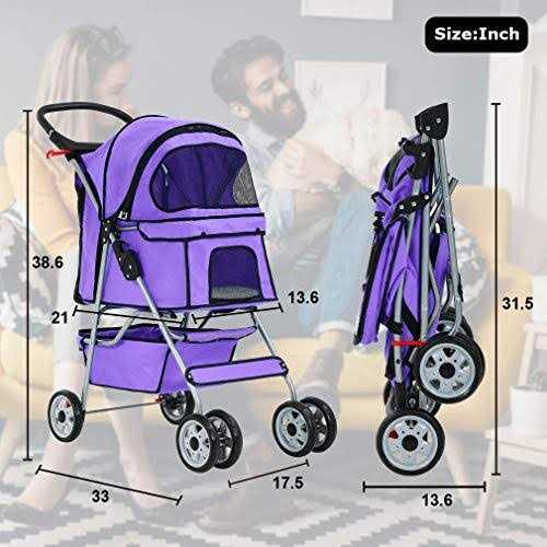 Folding Pet Carrier Stroller O61922
