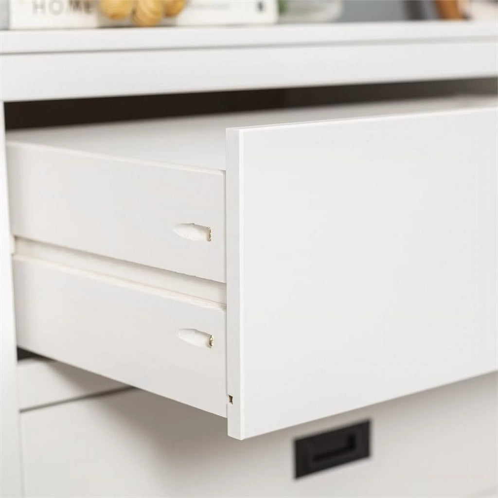 White 6-Drawer Solid Wood Dresser F488445