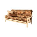 Antique White Gray Full Futon Frame with Storage Drawers T843029