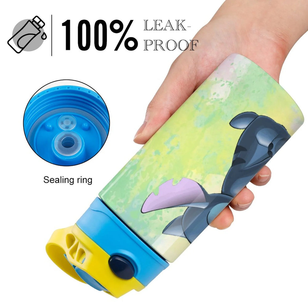 Stainless Steel Vacuum Insulated Children's Water Bottle with Straw A5021