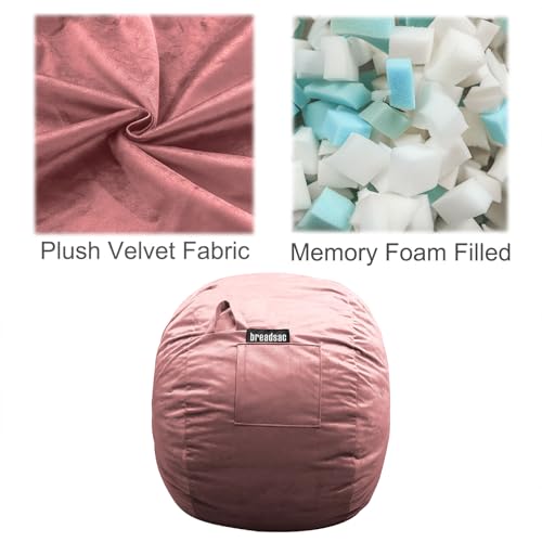 Velvet Memory Foam Bean Bag Chair Q346159