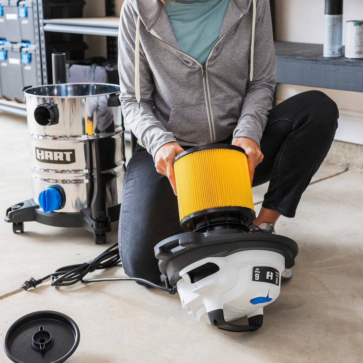 6 Gallon 5 Peak HP Stainless Steel Wet/Dry Vacuum V779