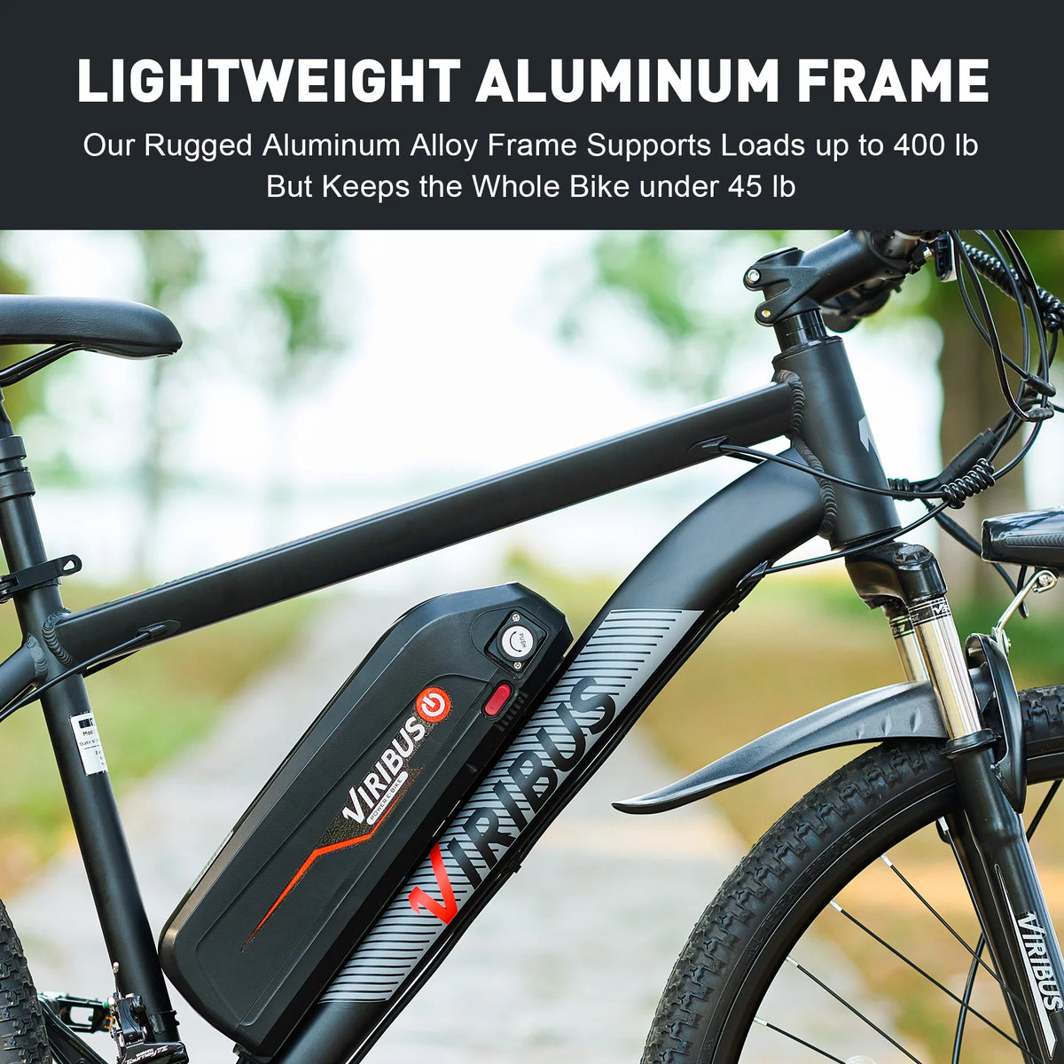 Electric Mountain Bicycle 26" 350W 48V Lithium Battery Black C23887