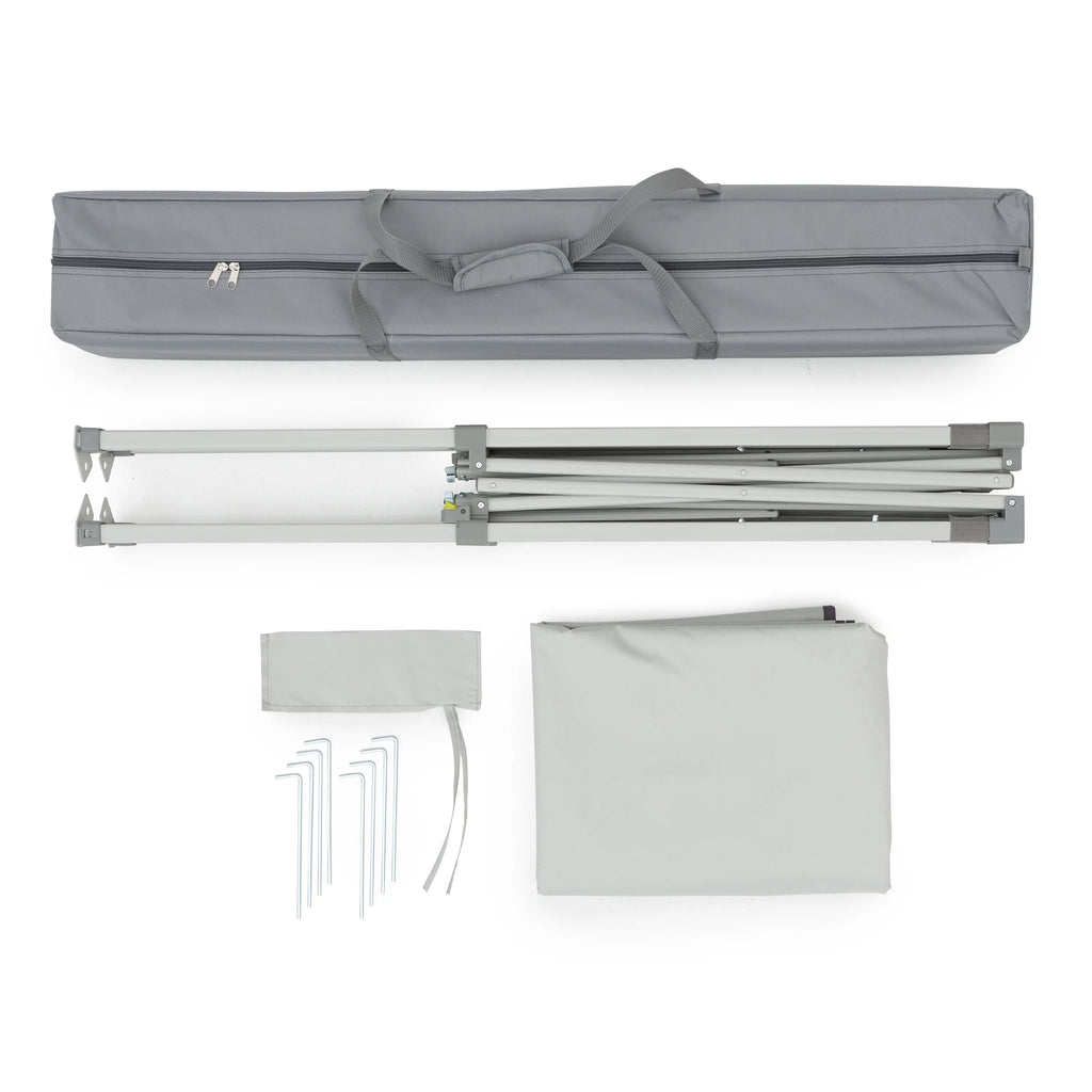 6 x 4 Ft Pop Up Instant Tent Canopy with Half Sun Shade, Gray C47583
