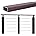 6.6ft Black Aluminum Cable Railing Handrail M557785