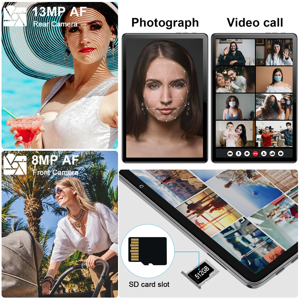10.1 inch 128GB Android 12 Tablet with Keyboard N764972