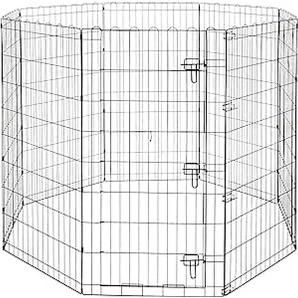 Foldable Metal Pet Dog Exercise Fence Pen with Gate G894201