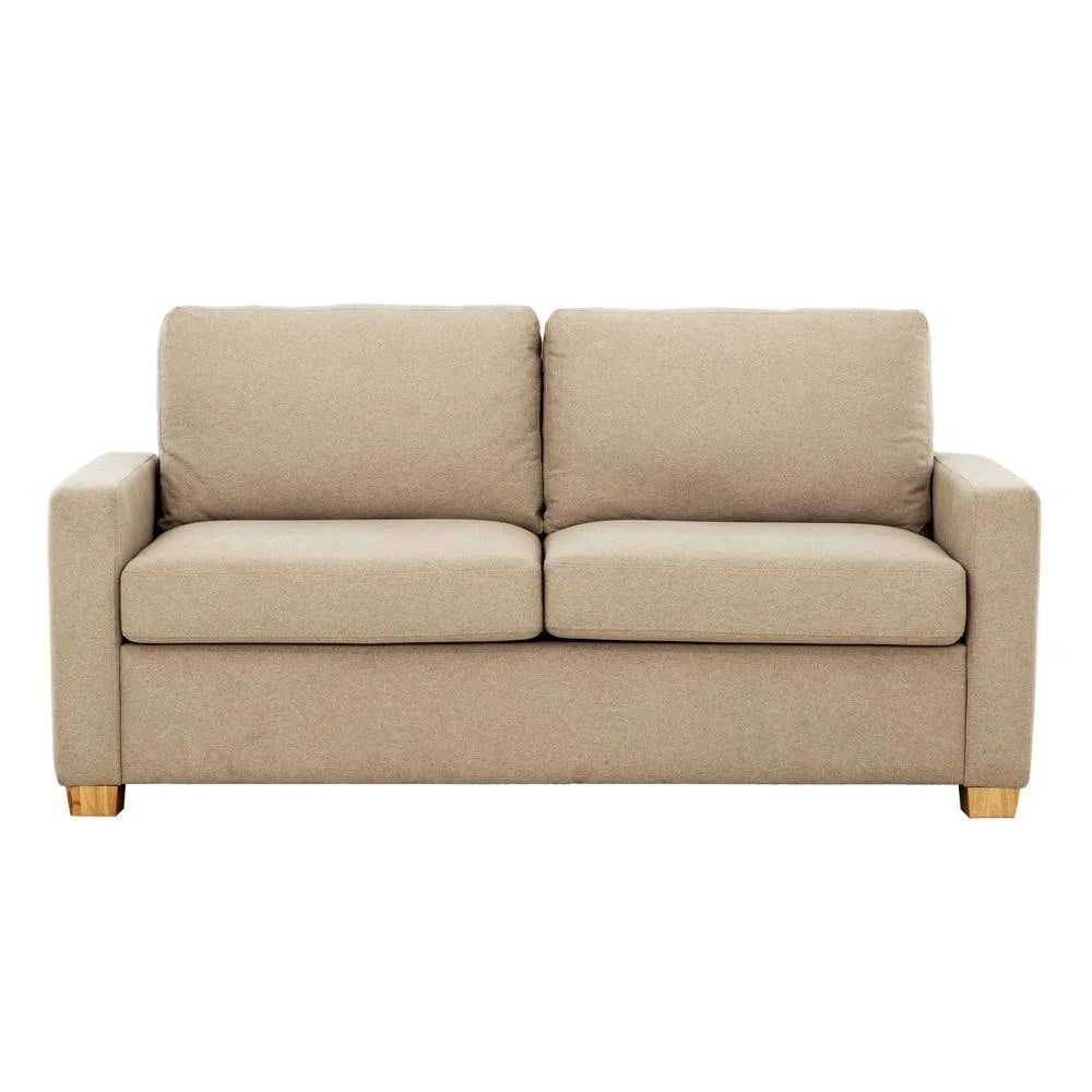 Beige Convertible Full Sleeper Sofa with USB Port K73354