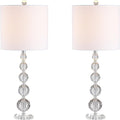 Crystal LED Table Lamp, Clear/Chrome, Set of 2 J112580