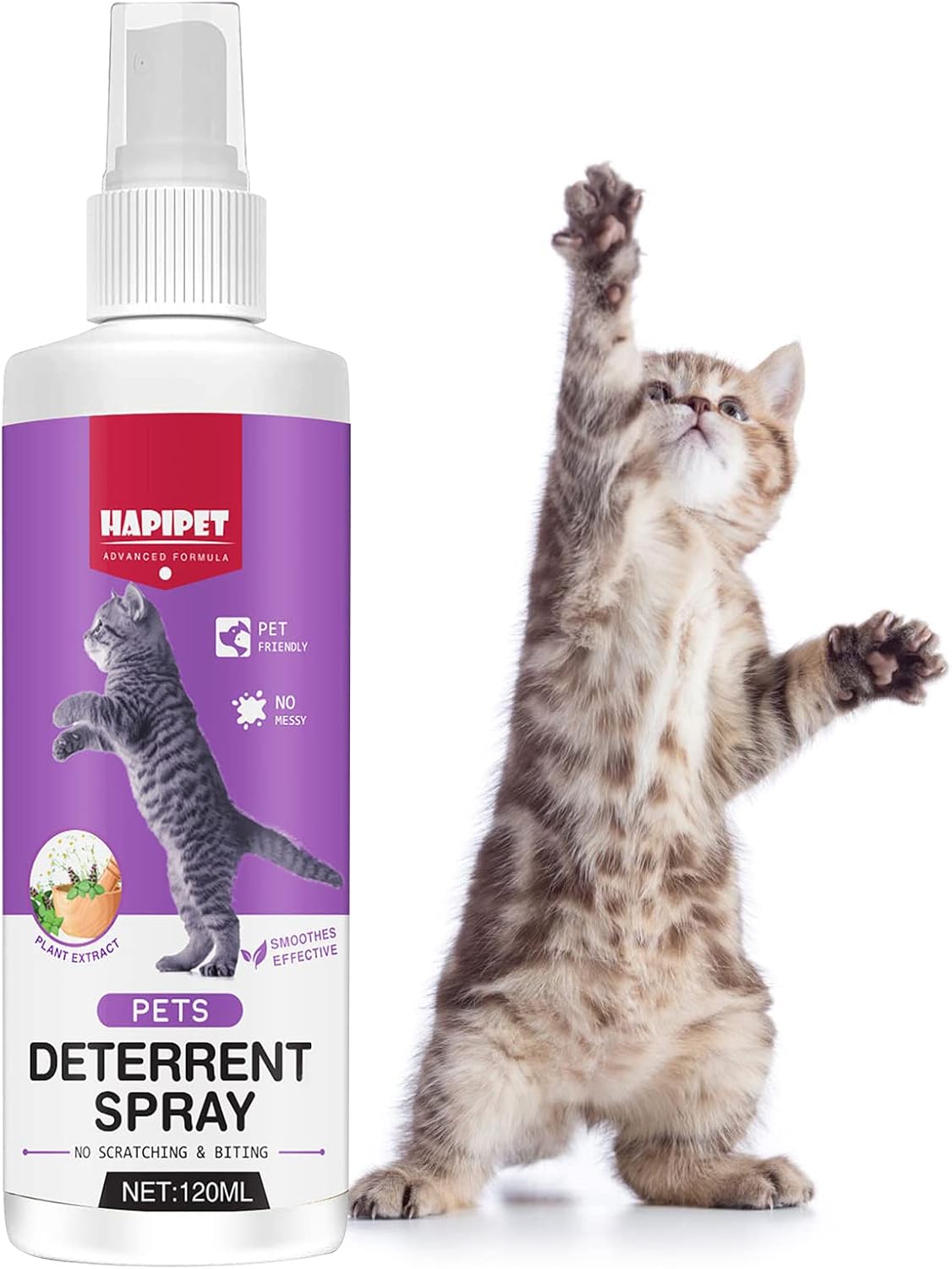 Cat Deterrent Spray, 120ML Natural Cat Repellent Spray E957154