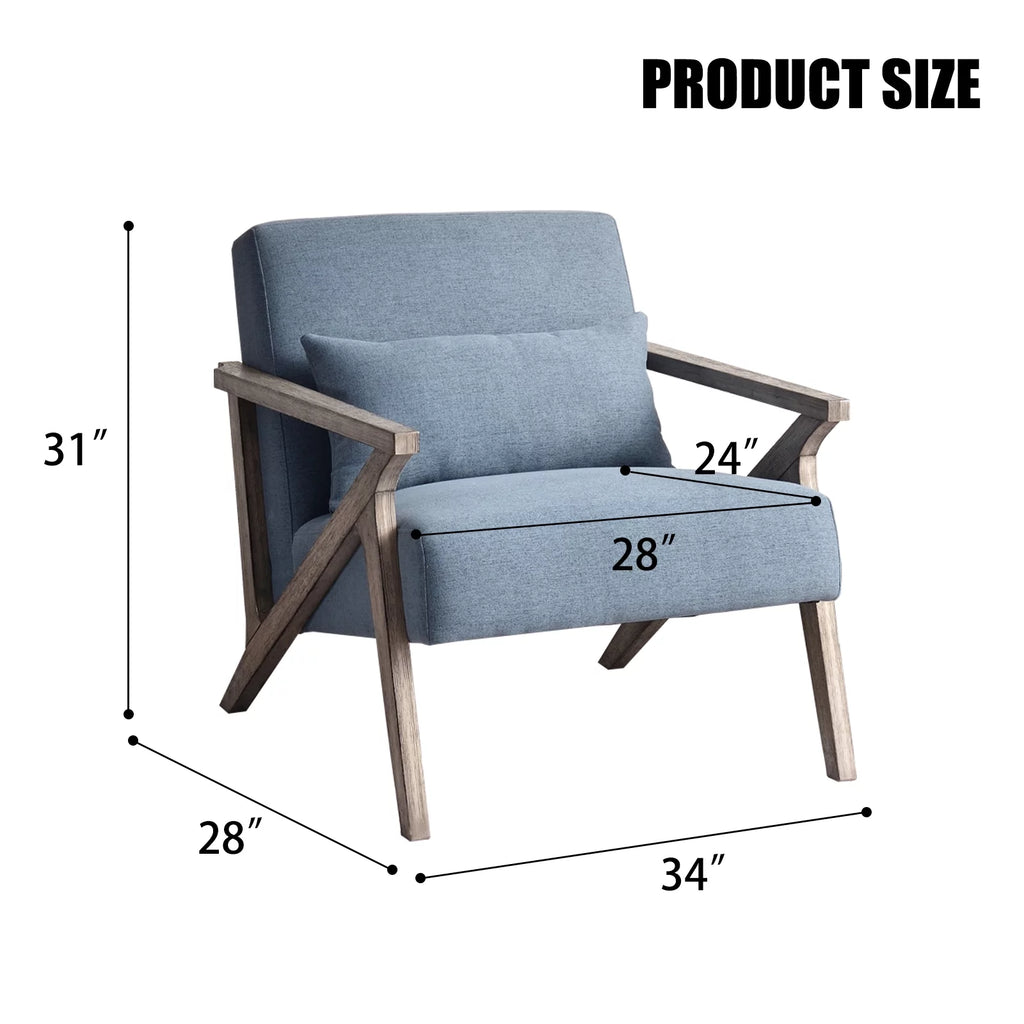 Beige Mid Century Accent Chair K592