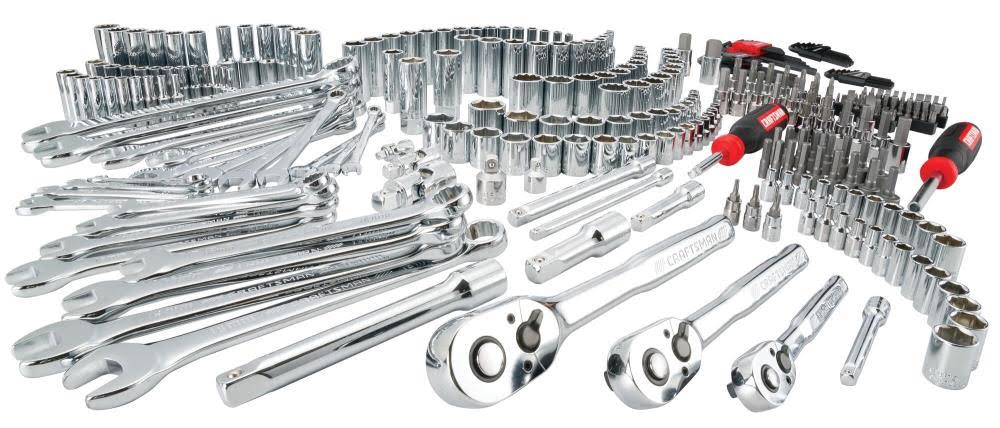 1/4, 3/8 and 1/2 in. Drive Metric and SAE 6 and 12 Point Mechanic's Tool Set 308 pc. R6137