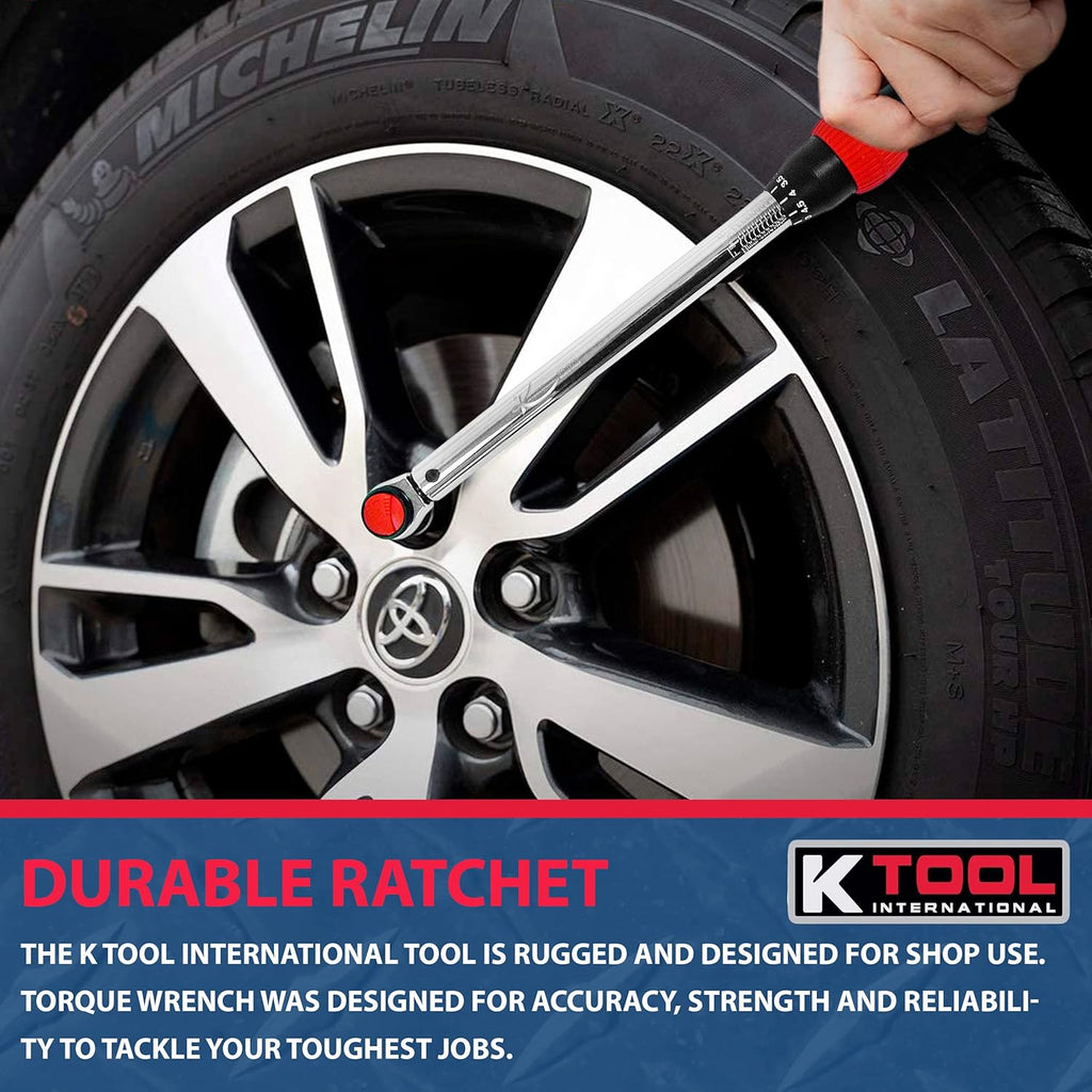 3/8 Drive Click Style Long Torque Wrench, 10-100 feet/lbs. Capacity, 16-1/4 Long H22143