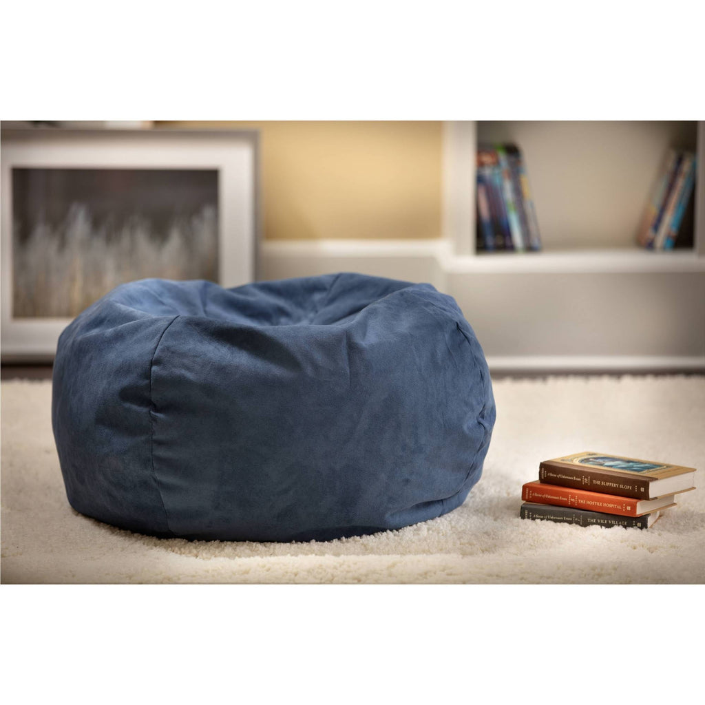 Blue Small Micro Suede Bean Bag Chair J517