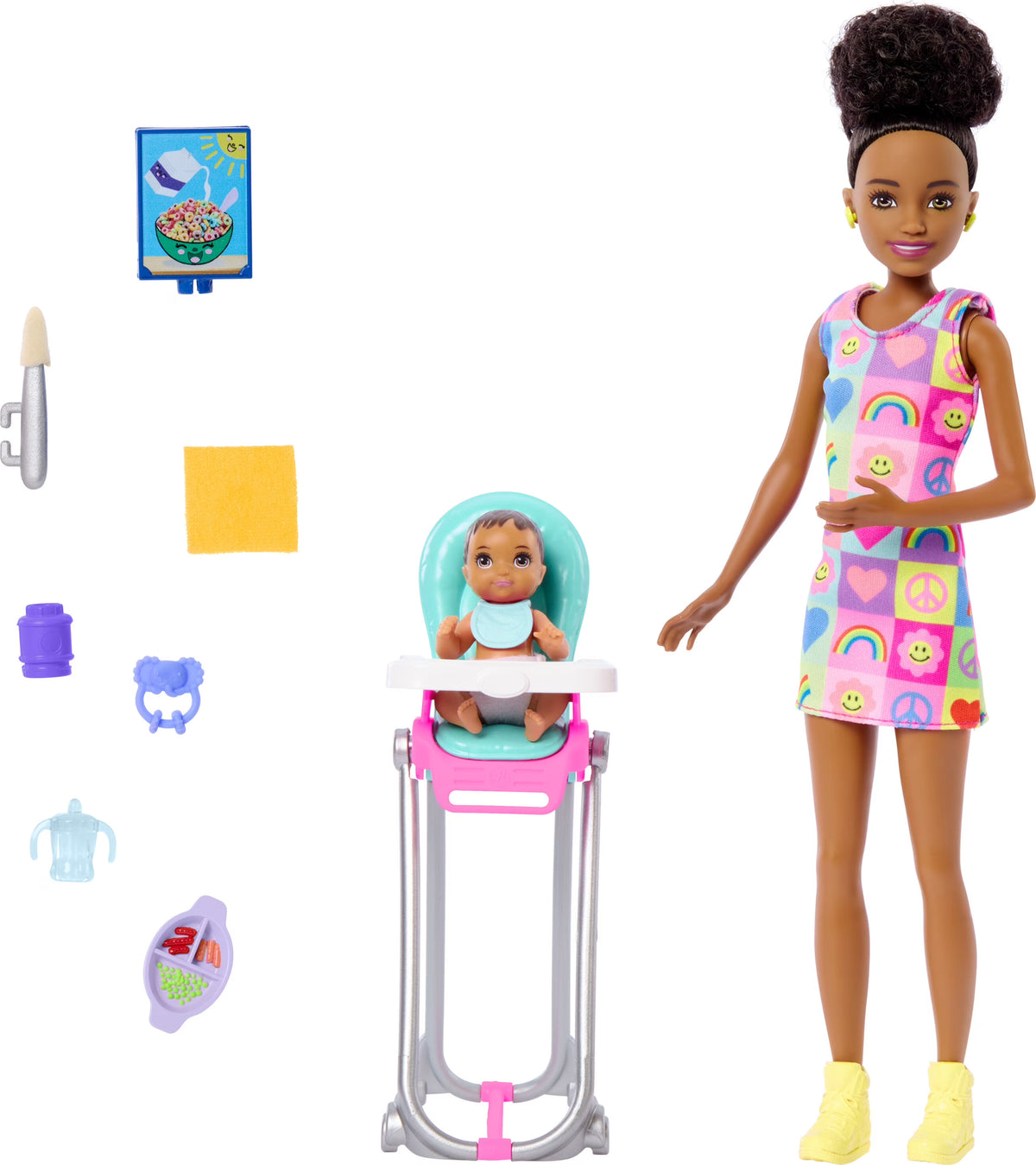 10 Piece Barbie Doll and Baby Playset K5422