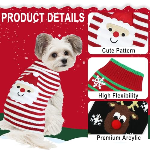 3 Pack Dog Christmas Sweater V8466