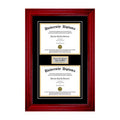 Double Diploma Frame with Double Matting, Cherry 2 inch Frame, 11 x 14 E4325