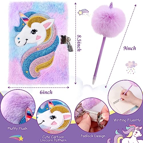 Unicorn Toy with Wired Headphones Diary Water Bottle Plush Bag Purse Socks Mirror W49286