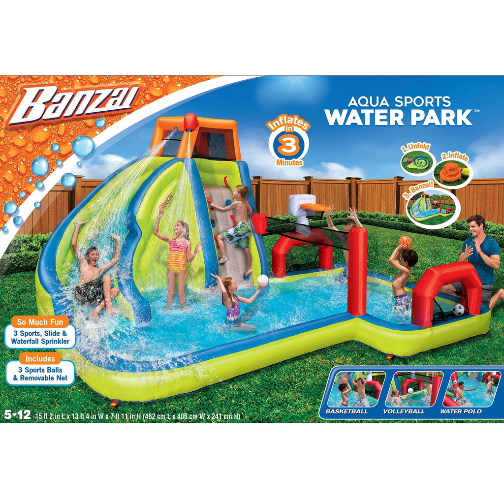 3-in-1 Inflatable Bouncer Water Slide H450