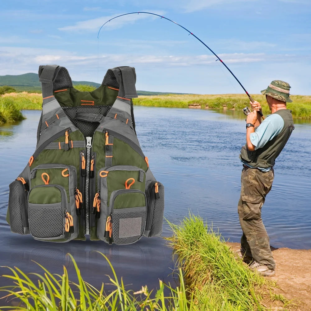 Fishing Vest Padded Waistcoat 209lb Floatation Device P30331
