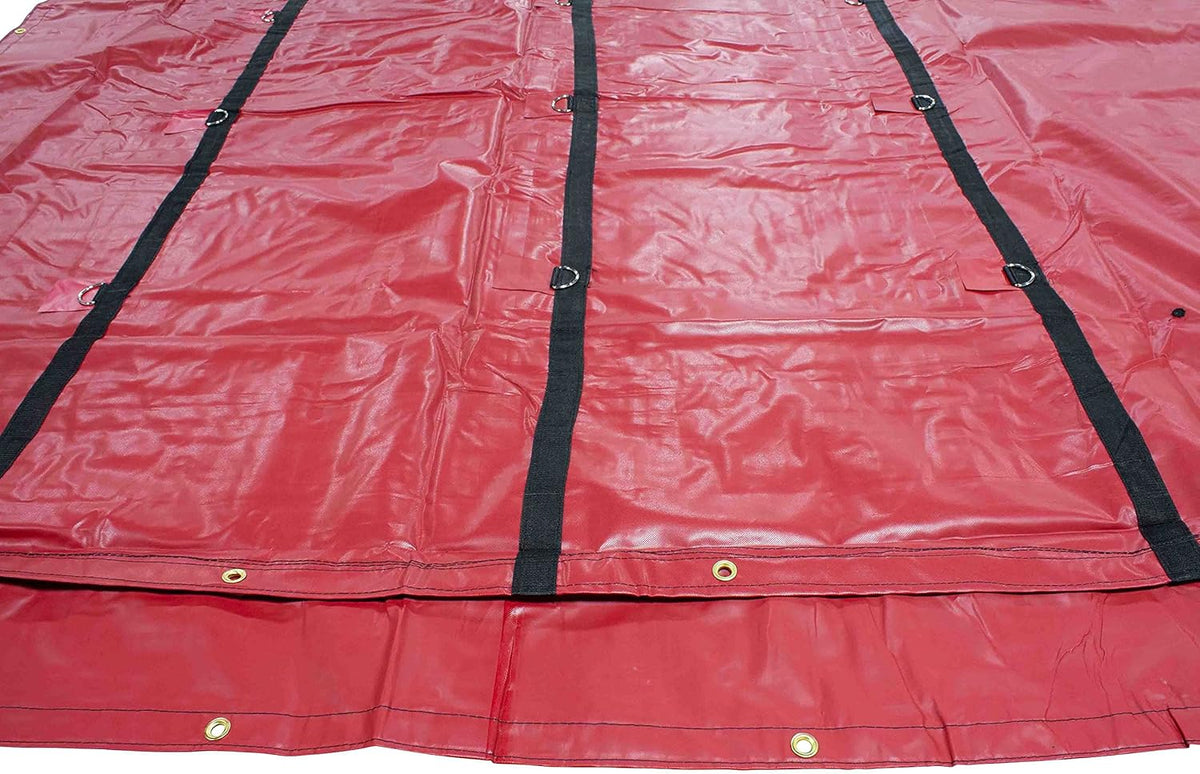 Red Vinyl Flatbed Tarp 20x27 (6' Drop) W86028