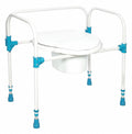 White Plastic Portable Commode Chair A836002