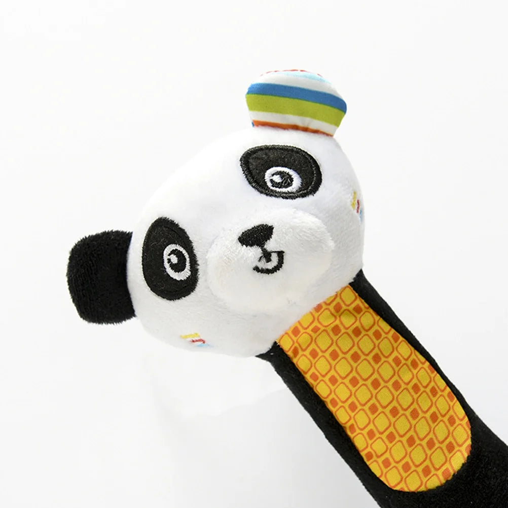 Panda Cartoon Animal Plush Wrist Rattles Hand Bells for Babies J145