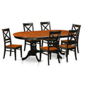 7 Piece Dining Table with 6 Wood Chairs A396584