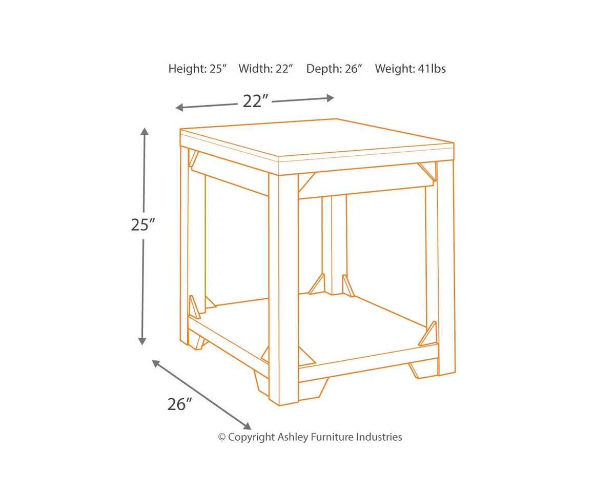 Whitewash End Table B205806