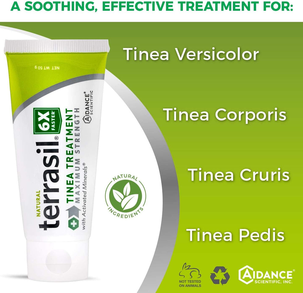 Tinea Treatment MAX Strength with All-Natural Activated Minerals, 50gm tube size J5862