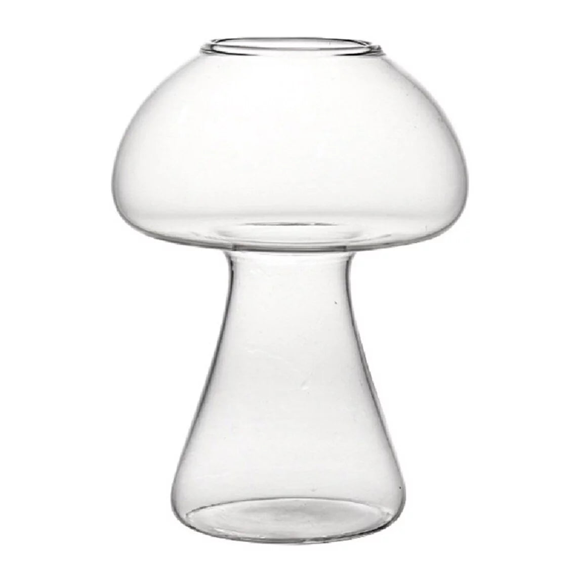 Mushroom Cocktail Mocktail Transparent Glass with Straw 300 ml Set of 2 S4654