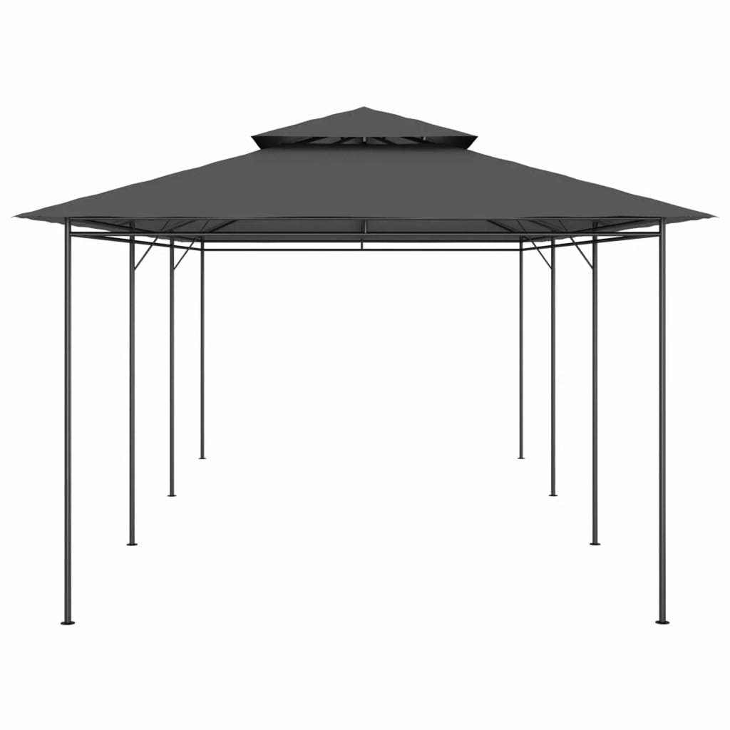 Party Tent Outdoor Gazebo Steel Frame Canopy Anthracite 236.2 x 117.3 x 106.3 Inches P558416