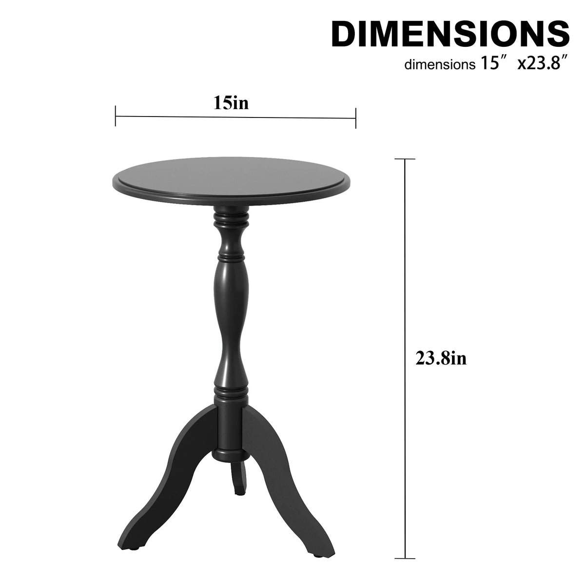 Round Small Wooden End Table D710