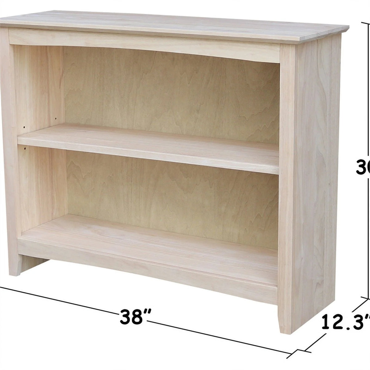 30" Natural Wood Shaker Bookcase H924747