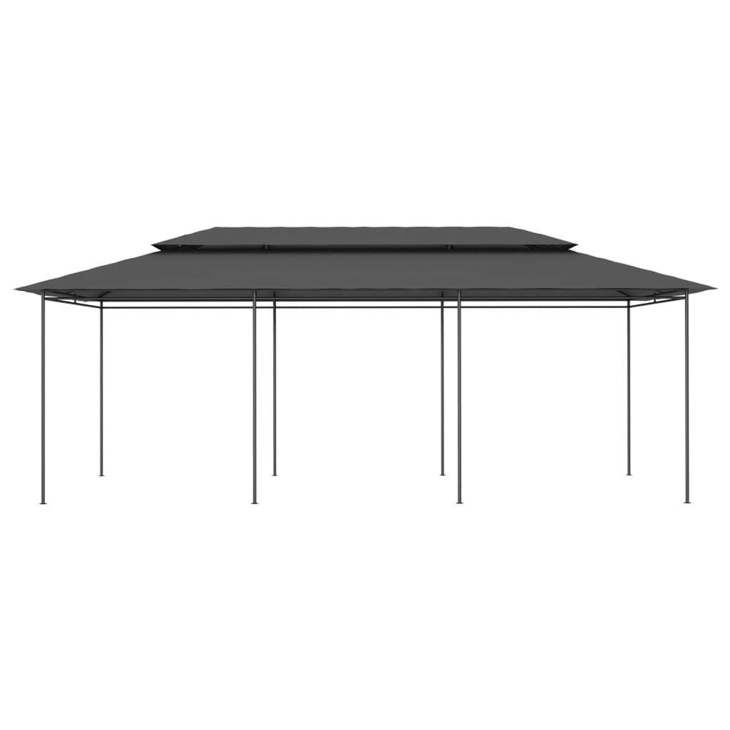 Party Tent Outdoor Gazebo Steel Frame Canopy Anthracite 236.2 x 117.3 x 106.3 Inches P558416