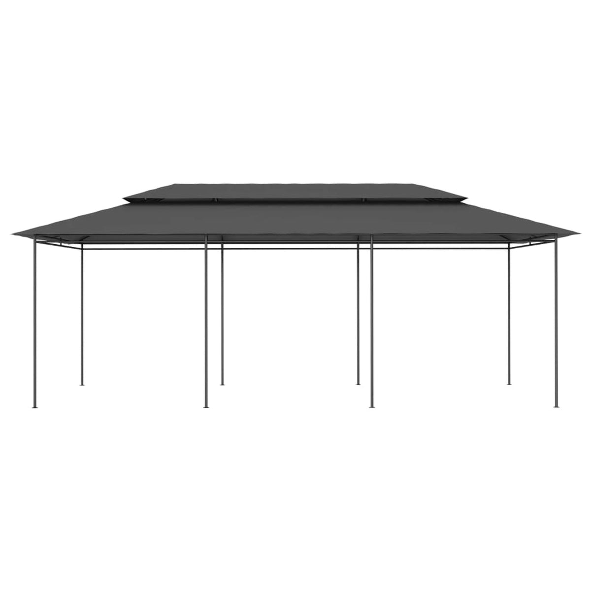 Party Tent Outdoor Gazebo Steel Frame Canopy Anthracite 236.2 x 117.3 x 106.3 Inches P558416