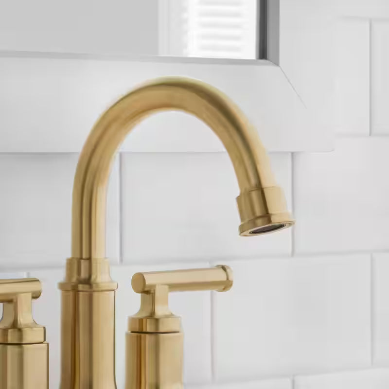 2-Handle High-Arc Bathroom Faucet in Matte Gold I90481