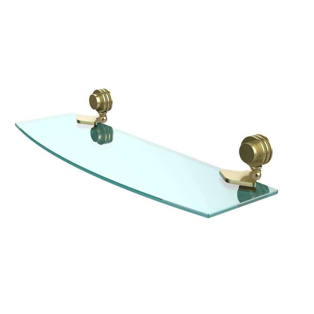 18 inch Glass Shelf with Dotted Accents G888
