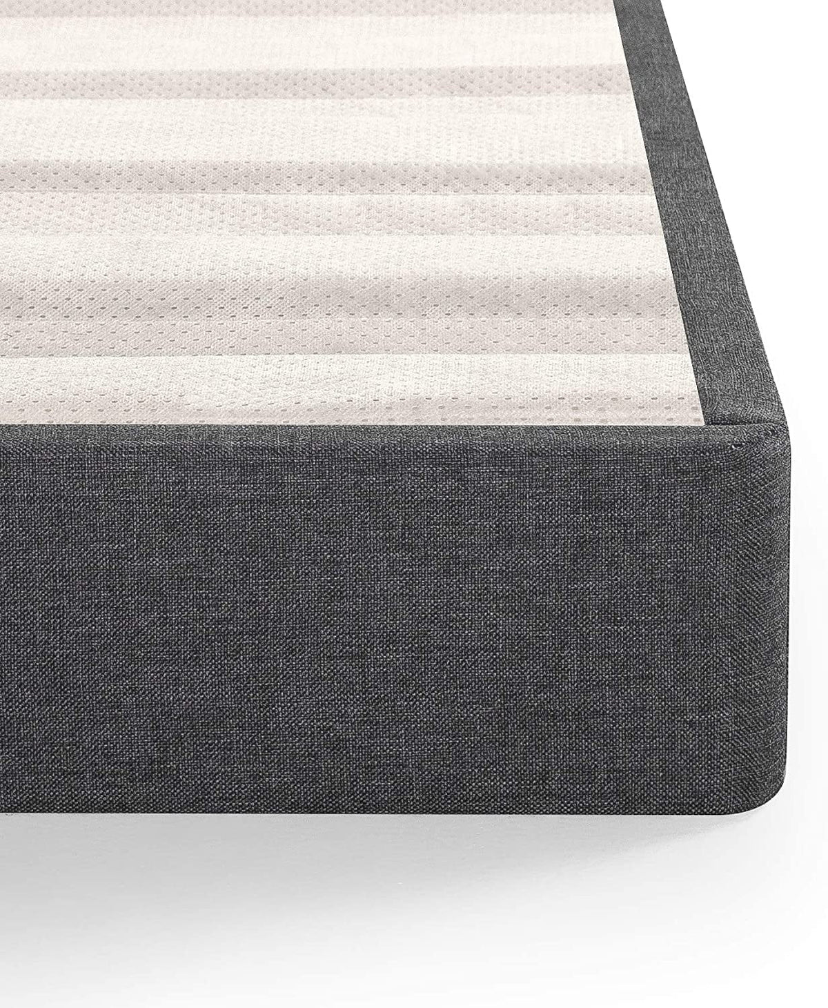 Queen Grey Upholstered Box Spring Q6217