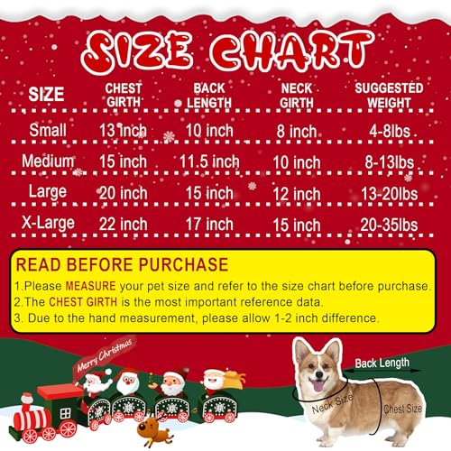 3 Pack Dog Christmas Sweater V8466